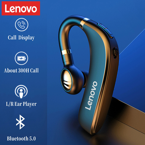Lenovo-auriculares HX106 con Bluetooth 5,0, auriculares inalámbricos con gancho para la oreja, con micrófono, para conducción Y REUNIONES ► Foto 1/6