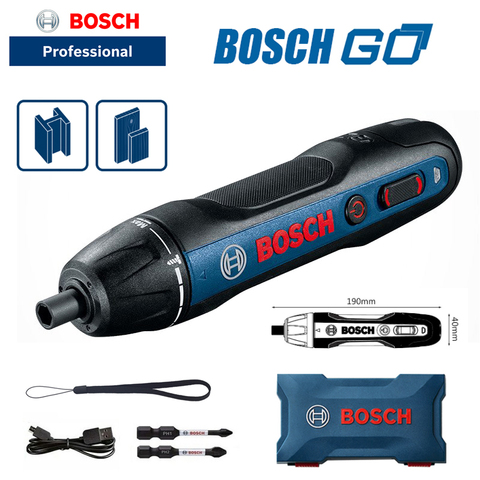 Bosch-juego de destornilladores eléctricos Go 2, 3,6 V, recargable, automático, multifuncional ► Foto 1/6