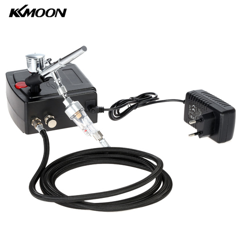 KKmoon-compresor de aire de doble acción, 100-240V, alimentación por gravedad profesional, Kit de herramientas para pintura artística ► Foto 1/6