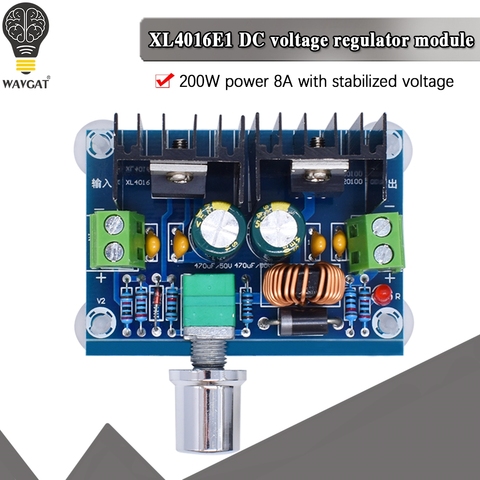 XH-M401 DC-DC convertidor Buck de reducción de módulo de fuente de alimentación XL4016E1 PWM ajustable 4-40V a 1,25-36V paso Junta 8A 200W ► Foto 1/6