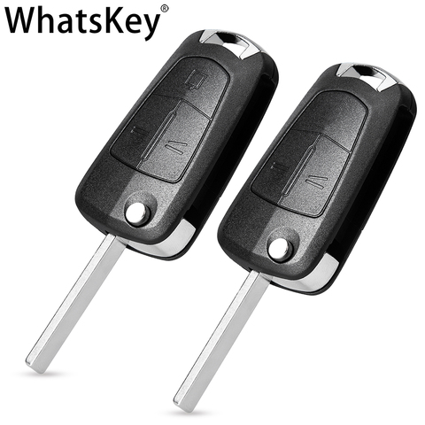 WhatsKey-carcasa de llave abatible para coche Vauxhall Opel Astra J Corsa D Insignia Vectra C Zafira 2 BNT, reemplazo de llave remota, sin cortar ► Foto 1/6