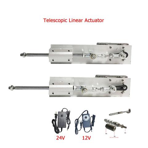 Actuador de brazo basculante telescópico con conector final y adaptador de regulación de velocidad, máquina lineal alternante ajustable de 20-80mm ► Foto 1/6
