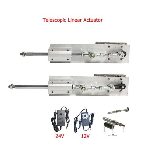 Actuador de brazo basculante telescópico con conector final y adaptador de regulación de velocidad, máquina lineal alternante ajustable de 20-80mm ► Foto 1/6