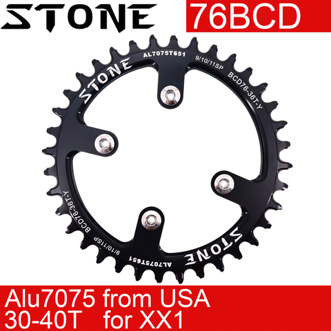 Piedra plato 76 BCD para sram XX1 redondo 30T 32T 34 36 38T 40T diente MTB ciclismo bicicleta de toothplate 76bcd ► Foto 1/6