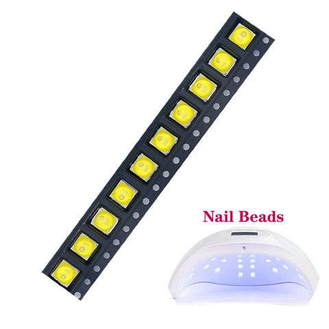 20 PS un montón de grano de la lámpara 1 W UV LED SMD5054 5051 5050 UV lámpara de LED 365 + 395NM diodos LED para uñas sol máquina para DIY ► Foto 1/6