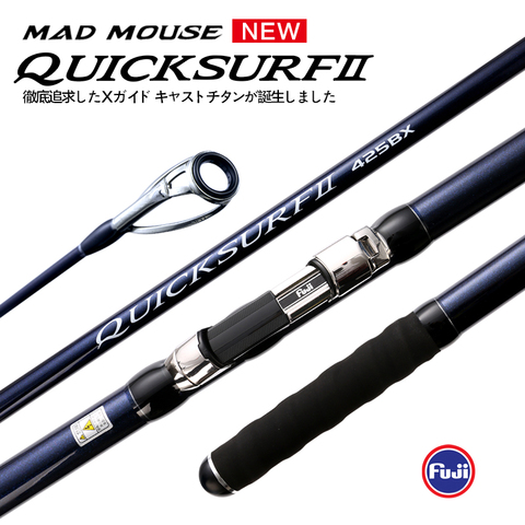 MADMOUSE-Caña de pescar QUICK SURF 425BX de 3 secciones, herramientas de partes de Fuji, espiral, de carbono, plomo, 100-300 g, 4,25 m, pesca de spinning, nuevo ► Foto 1/6