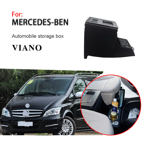 Luz LED reposabrazos caja de contenido Central caja de almacenamiento para Mercedes-Benz Viano Vito W639 2004-2014 accesorios de estilo de coche ► Foto 1/6