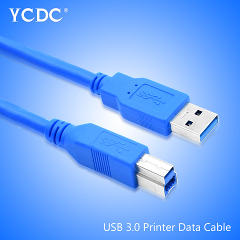 USB 3,0 tipo A macho A tipo B macho Cable de sincronización de datos Cable de impresora 0,3/0,5/1/1.8/3/5m para HP IOGEAR Lexmark Samsung CyberPower ► Foto 1/6