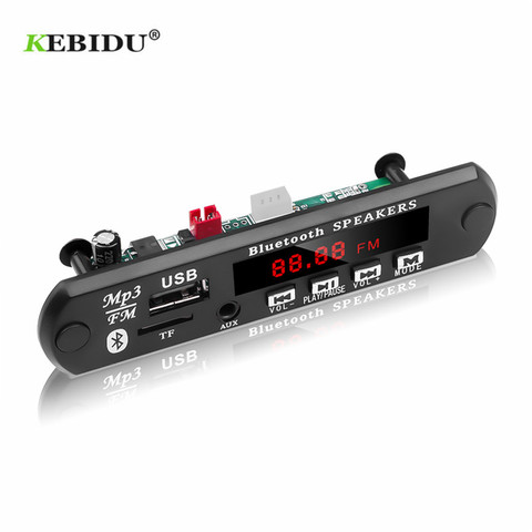 Módulo de tarjeta de decodificación KEBIDU Bluetooth MP3 LED 12 V DIY USB TF FM Radio módulo inalámbrico Bluetooth decodificador registro MP3 jugador ► Foto 1/6