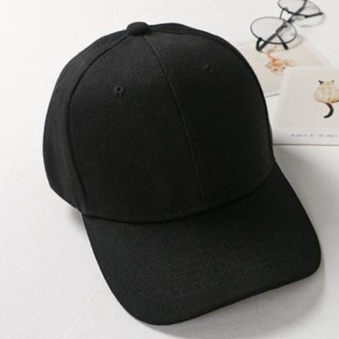 2022 negro Tapa gorra de béisbol de Color sólido de Snapback gorra sombreros equipados de Gorras de Hip Hop papá sombreros para hombres y mujeres Unisex ► Foto 1/6