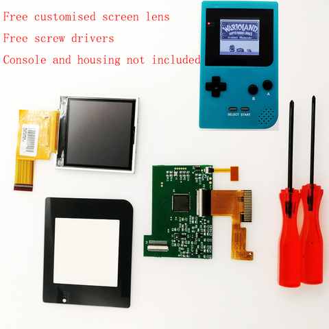 Pantalla LCD Kits para Gameboy de bolsillo de pantalla de fondo con cable de cinta para Nintend GBP consola pantalla LCD Gamepad ► Foto 1/6