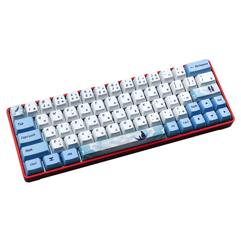 Tapa de tecla con forma de subcama para impresora, accesorio para escribir a máquina, con opción de Toetsenbord Voor GH60 RK61/ALT61/Annie /poker, GK61 GK64 dz60, con caracteres japoneses, 60% ► Foto 1/6