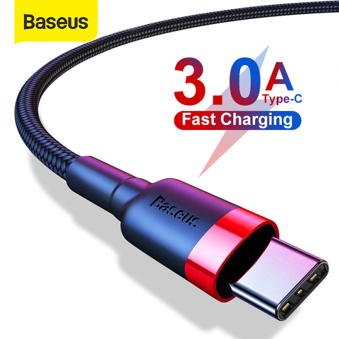 Baseus USB Cable de Tipo C para Xiaomi Redmi Nota 8 8 Pro Cable Tipo C la carga rápida para Samsung Cable Kabel USB C USB-C Cable de alambre ► Foto 1/6