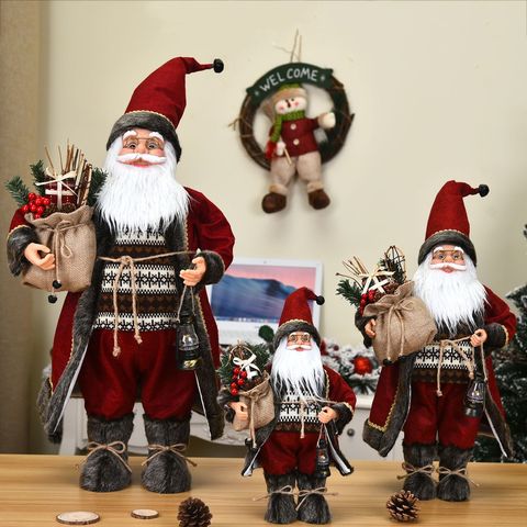 Muñeco de Papá Noel grande para niños, regalo de Navidad, decoraciones para árboles de Navidad para el hogar, suministros de fiesta de boda, 30/45/60cm, 1 ud., 2022 ► Foto 1/6