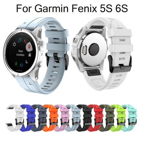 Correa de gel de sílice suave para reloj inteligente Garmin Fenix 5S 6S, correa de liberación rápida de 20mm ► Foto 1/1