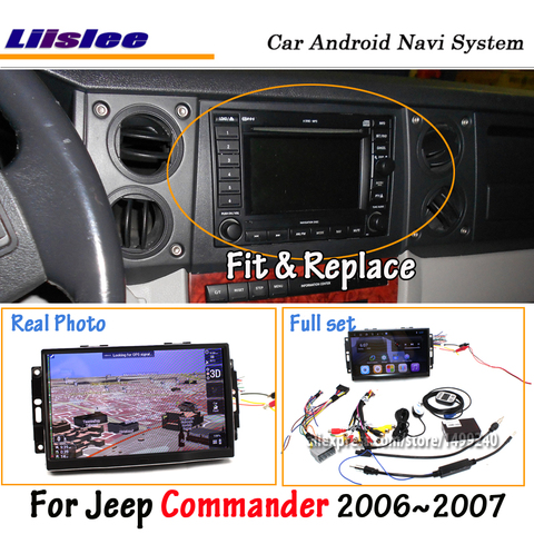 Radio Estéreo con GPS para coche, reproductor Multimedia con Android 8,0, vídeo, navegación, sin reproductor de DVD, para Jeep Commander 2006 ~ 2007 ► Foto 1/1