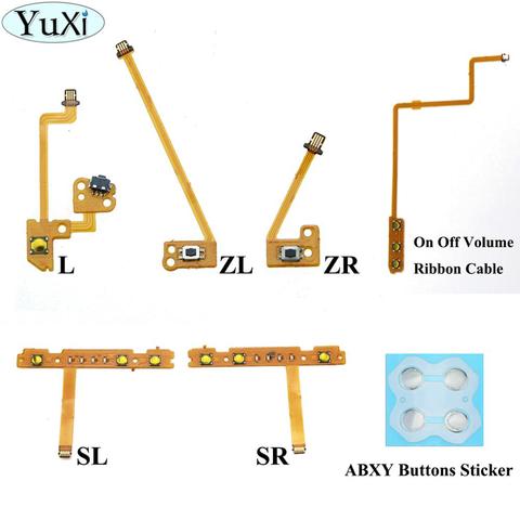 YuXi para Nintendo Switch ZR ZL L SL SR Tecla de botón cinta Flex Cable/ranura para tarjeta/ABXY botones pegatina/On Off cinta del volumen Cable ► Foto 1/5