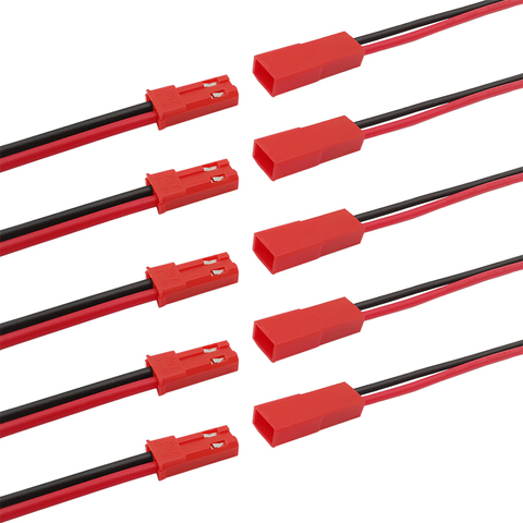 JST-conector de Cable macho y hembra de 2 pines, JST 2 P, enchufe de Cable, Jack, conectores para tira de lámpara LED, batería RC BEC, bricolaje, dron FPV ► Foto 1/5