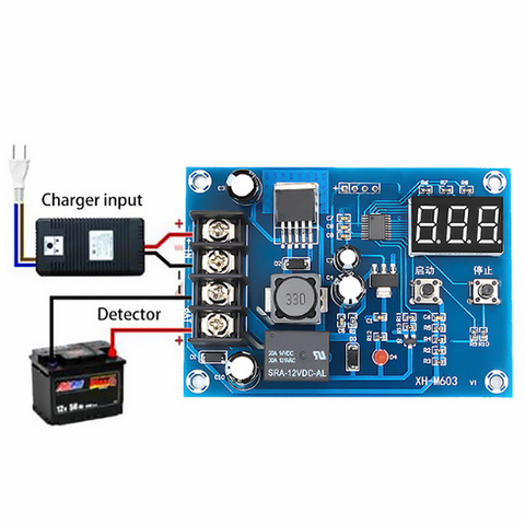 Módulo de Control de carga de XH-M603, placa de protección del interruptor con pantalla LED, cargador de batería de litio, 12-24V ► Foto 1/6