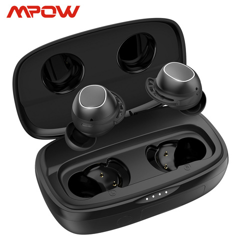 Mpow-auriculares inalámbricos M30 Plus con Bluetooth 5,0, dispositivo de audio verdadero, 100h de tiempo de reproducción, iPX7, TWS, a prueba de sudor, carga de USB-C, para iPhone y Xiaomi ► Foto 1/6