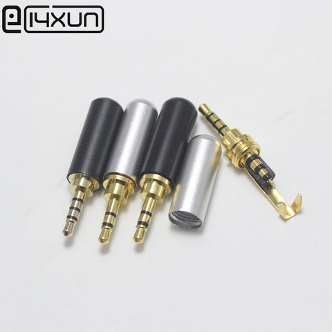 EClyxun 1 Uds cobre de 2,5mm 3/4 polos Hombre con Clip reparación auriculares conector de Audio de Metal de soldadura para 4mm cable DIY ► Foto 1/6