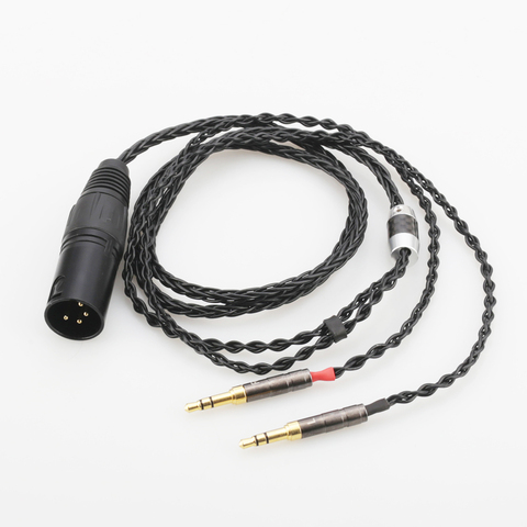 Audiocrast-Cable XLR de 4 pines HIFI para auriculares, Cable de actualización equilibrado macho, 2x3,5mm, para Sundar Aventho focal elegia t1 t5p D7200 D ► Foto 1/6