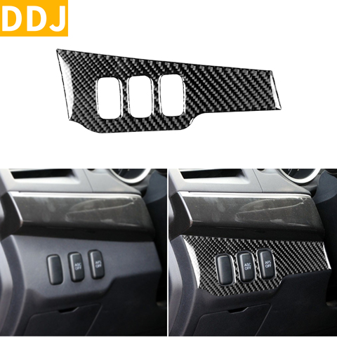 Para Mitsubishi Lancer GTS ES DE 2008-2015 DE fibra DE carbono DE la luz tenue control etiqueta cubierta DE interruptor para lámpara Trim accesorios DE coche ► Foto 1/6