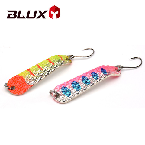 BLUX-cuchara con diamante de 38MM y 3,8G, señuelo de Metal, cebo Artificial duro, hundimiento, cobre, agua dulce, equipo de pesca de truchas ► Foto 1/6