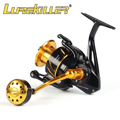 Lurekiller-Carrete giratorio de metal, equipo jigging japonés para pesca en agua salada, cuenta con una potencia de arrastre de hasta 35kg ► Foto 1/6