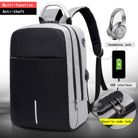 Mochila para ordenador portátil de 15,6 pulgadas para mujer, morral escolar  con carga USB, bolsa