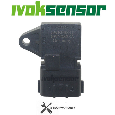 Sensor de Presión de Aire de admisión de colector de 4 bares y 4 bares para Peugeot, KIA, Citroen, Hyundai, Renault 80018383, 5WK96841, 2045431, 5WY2833A ► Foto 1/6