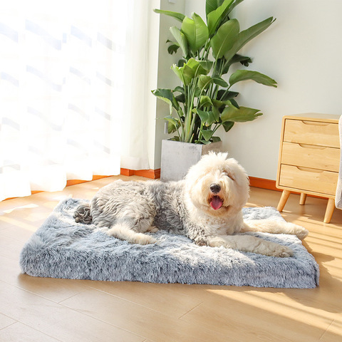 Cama de espuma ortopédica Ultra Plush para perro, alfombrillas rectangulares para perros y gatos, funda extraíble, colchón para mascotas, cojín para perros pequeños y grandes ► Foto 1/6