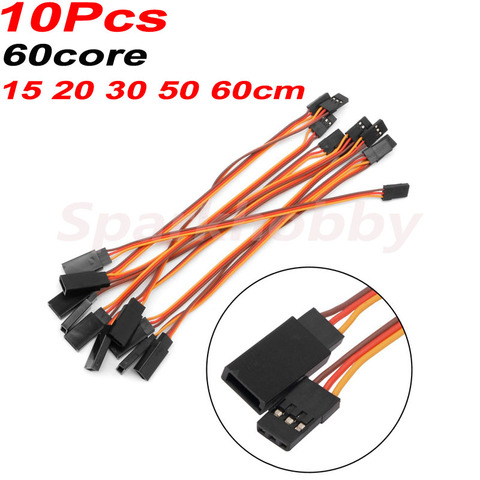 10 Uds 60core 150mm/200mm/300mm/500mm/600mm RC Cable de extensión Servo Cable conductor JR para Rc avión ACC DIY piezas ► Foto 1/6