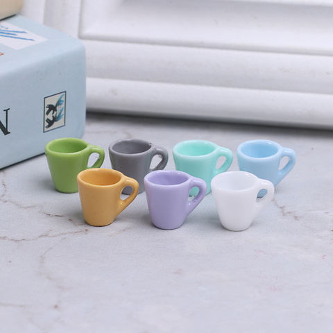 Mini taza de café en miniatura para casa de muñecas, accesorios para cocina, comida, bebida, vajilla para el hogar, 10 Uds. ► Foto 1/6