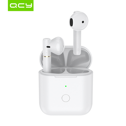 QCY-Auriculares bluetooth T8 semi integrados en oído, cascos TWS inalámbricos con conexión doble magnética hall, con micrófono ► Foto 1/6