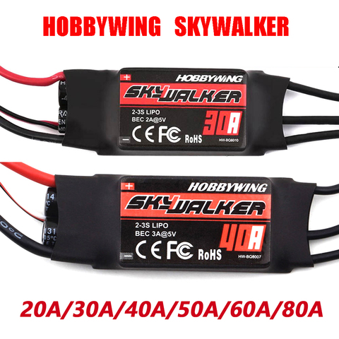 Hobbywing-Dron Skywalker 20A 30A 40A 50A 60A 80A velocidad ESC con UBEC, cuadricóptero RC FPV ► Foto 1/6