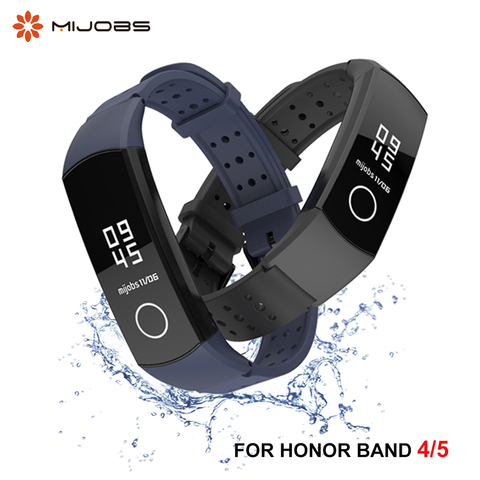 Pulsera de silicona para Honor Band 4 5, Correa deportiva para Huawei Honor Band 5 4, con orificio de aire de TPU, accesorios deportivos antipérdida ► Foto 1/5