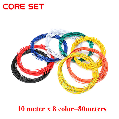 Cable electrónico de PVC para conexión DIY, Cable de 10 metros, 22AWG, 1,6mm, 8 colores, 1 Juego ► Foto 1/1