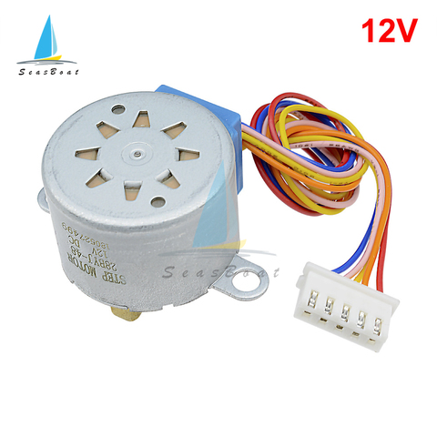 Motor paso a paso de reducción DC 5V/12V 28BYJ-48, 4 fases 28byj 28byj48 para Arduino DIY ► Foto 1/6