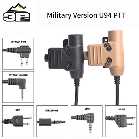 Auricular táctico U94 PTT Original para RAC TMC, COMTAC Earmor, para caza, militar, PTT, Airsoft, ajuste, conector Nato, accesorios para auriculares, novedad ► Foto 1/6