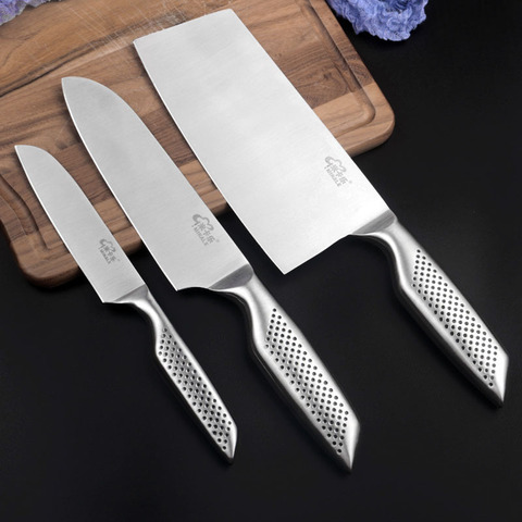 Herramientas de Juego de cuchillos de cocina japonés de acero inoxidable, utilidad para frutas, Chef, rebanador de pan, Santoku, Juego de Cuchillos de Cocina ► Foto 1/6