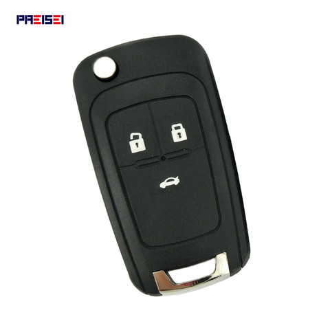 PREISEI 3 botones de repuesto Flip plegable remoto coche llave funda para Chevrolet Cruze Epica Lova Camaro Impala Aveo ► Foto 1/4