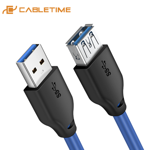 CABLETIME USB3.0 Cable M/F Cable de extensión Gen1 5Gbps para portátil X caja Macbook USB extensor USB Cable de datos adaptador USB C272 ► Foto 1/6