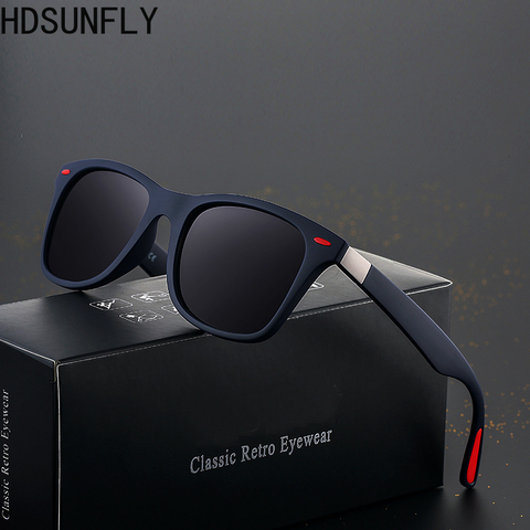 HDSUNFLY los hombres Gafas De Sol polarizadas De las mujeres De los hombres plaza De marca De diseñador rayos Gafas De Sol De conducción Gafas UV400 Gafas De Sol 2022 nuevo ► Foto 1/6