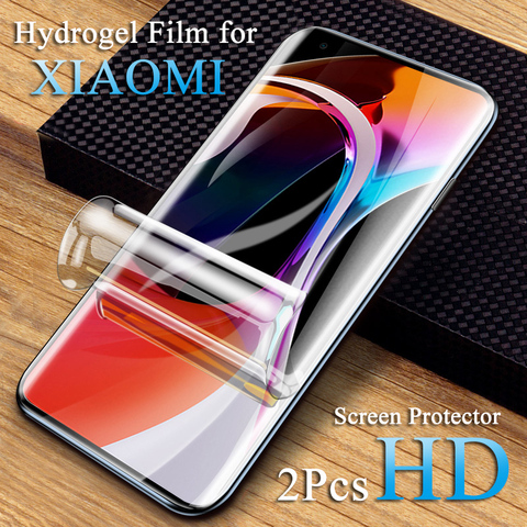 Protector de pantalla para móvil, película de hidrogel suave de cobertura completa para Xiaomi 11 9X CC9 8 Pro 8SE Lite, Mi Note 10 Mix 2 Max 3 6X 5SPlus 5X A1 A2 ► Foto 1/6