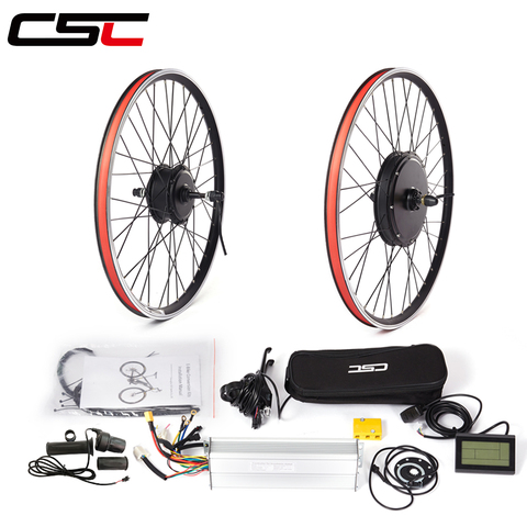 La nave de EU RU bicicleta eléctrica frente Hub de rueda de Motor 36V 250W 350W 500W 48V 1000W 1500W Ebike Kit de conversión para bicicleta 20-29in ► Foto 1/6