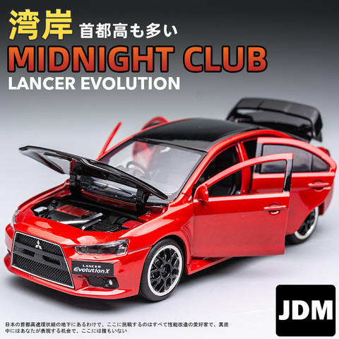 Mitsubishi-Lancer Evo X 10 de aleación, modelo de coche exquisito 1:32, sonido de simulación y luz, juguetes para niños y niñas, regalo de cumpleaños ► Foto 1/6