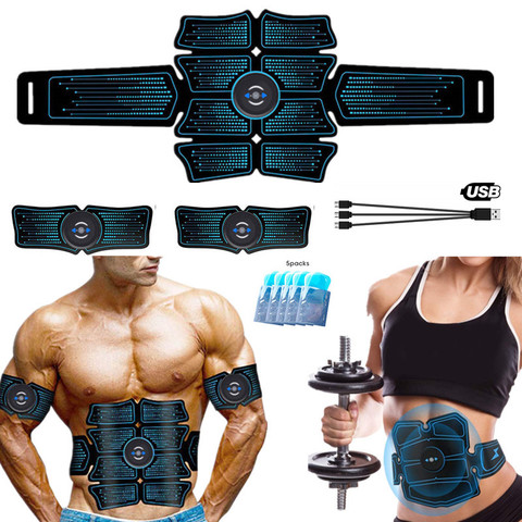 ABS entrenador inalámbrico estimulador muscular Abdominal EMS Smart Fitness entrenamiento eléctrico del Massager del cinturón para adelgazar cuerpo de recarga USB ► Foto 1/6