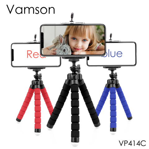 Vamson Mini esponja Flexible pulpo trípode para iPhone Samsung Xiaomi Huawei teléfono móvil Smartphone para Gopro Cámara VP414C ► Foto 1/6