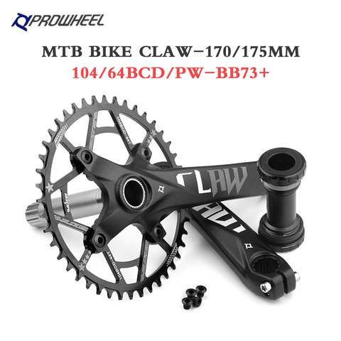 PROWHEEL-bielas para bicicleta de montaña, Piñón de manivela de 170mm, 175mm, 30T, 32T, 34T, 36T, 38T, 40T, 42T, 46T, 48T, 50/52T ► Foto 1/6